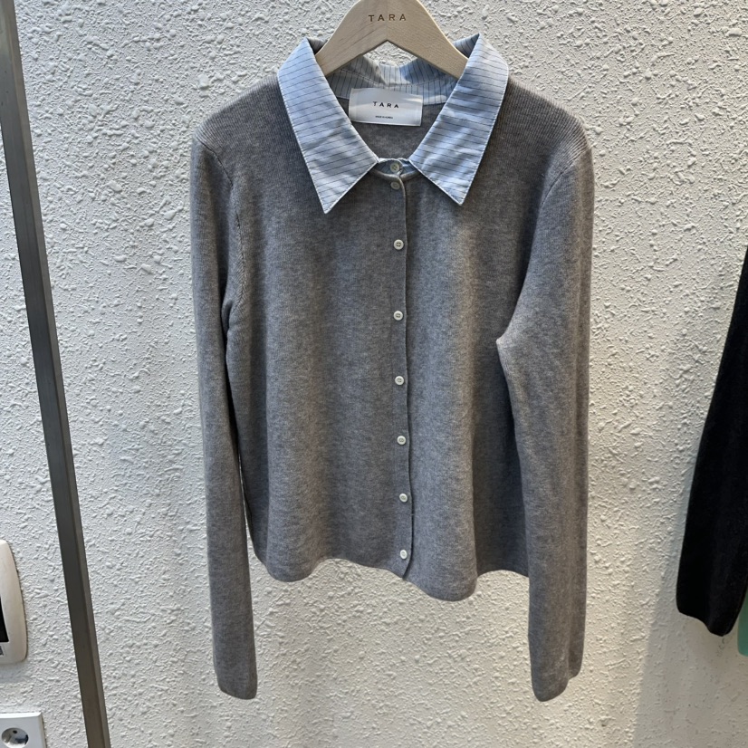 TARA韓國代購㊣女裝新品真品人氣推薦時尚25秋冬針織衫開衫TARA針織衫圖色4
