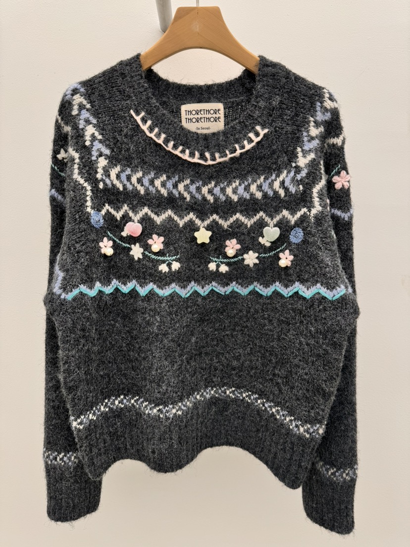 THORE東大門㊣代購女裝新款推薦真品時尚熱賣人氣25秋冬毛衣THORE毛衣圖色2