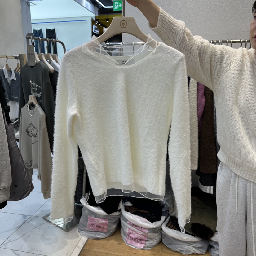 THE MOST-Q東大門㊣直郵女裝新品真品25秋冬人氣休閑針織衫THE MOST針織衫圖色1