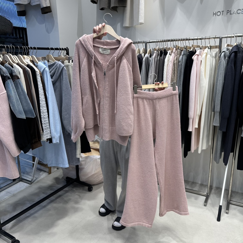 HOT PLACE/DREAM GIRIS/HOT ISSUE東大門㊣代購女士新款真品套裝拉鏈套裝連帽HOT PLACE/DREAM GIRIS/HOT ISSUE套裝圖色2