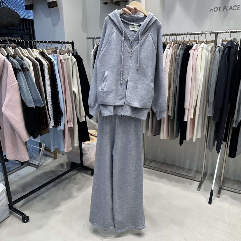 HOT PLACE/DREAM GIRIS/HOT ISSUE東大門㊣代購女士新款真品套裝拉鏈套裝連帽HOT PLACE/DREAM GIRIS/HOT ISSUE套裝圖色5