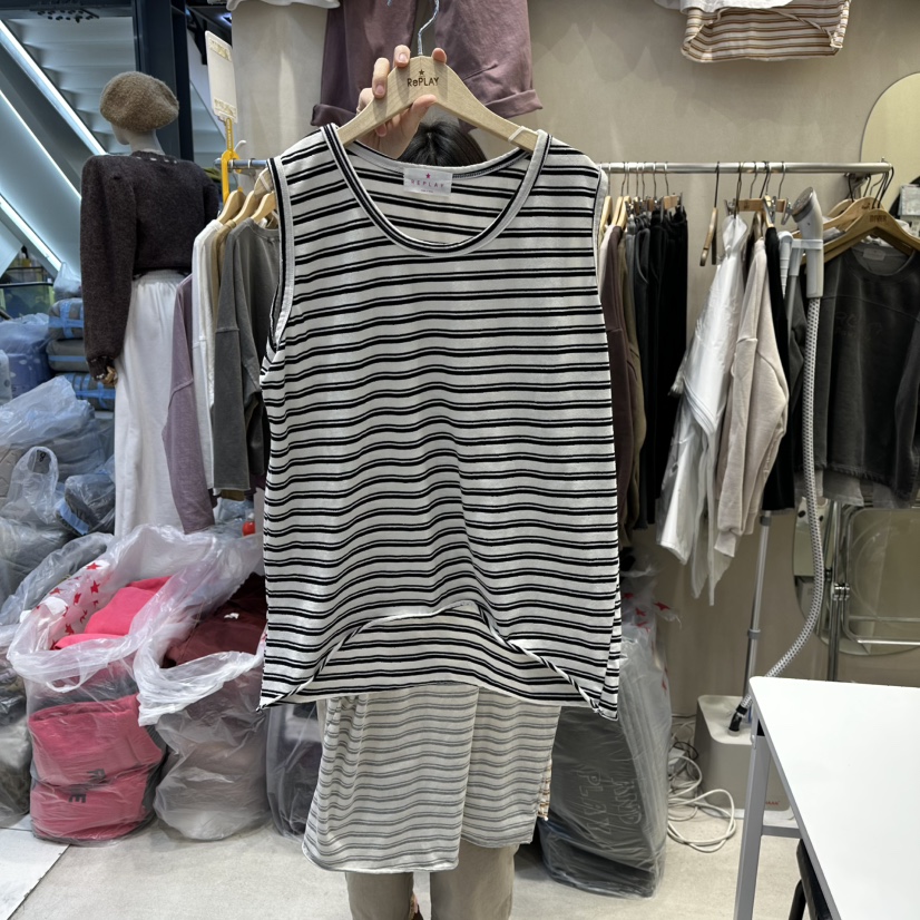 REPLAY東大門㊣直郵女士新款真品職業推薦人氣休閑吊帶背心REPLAY吊帶/背心圖色2