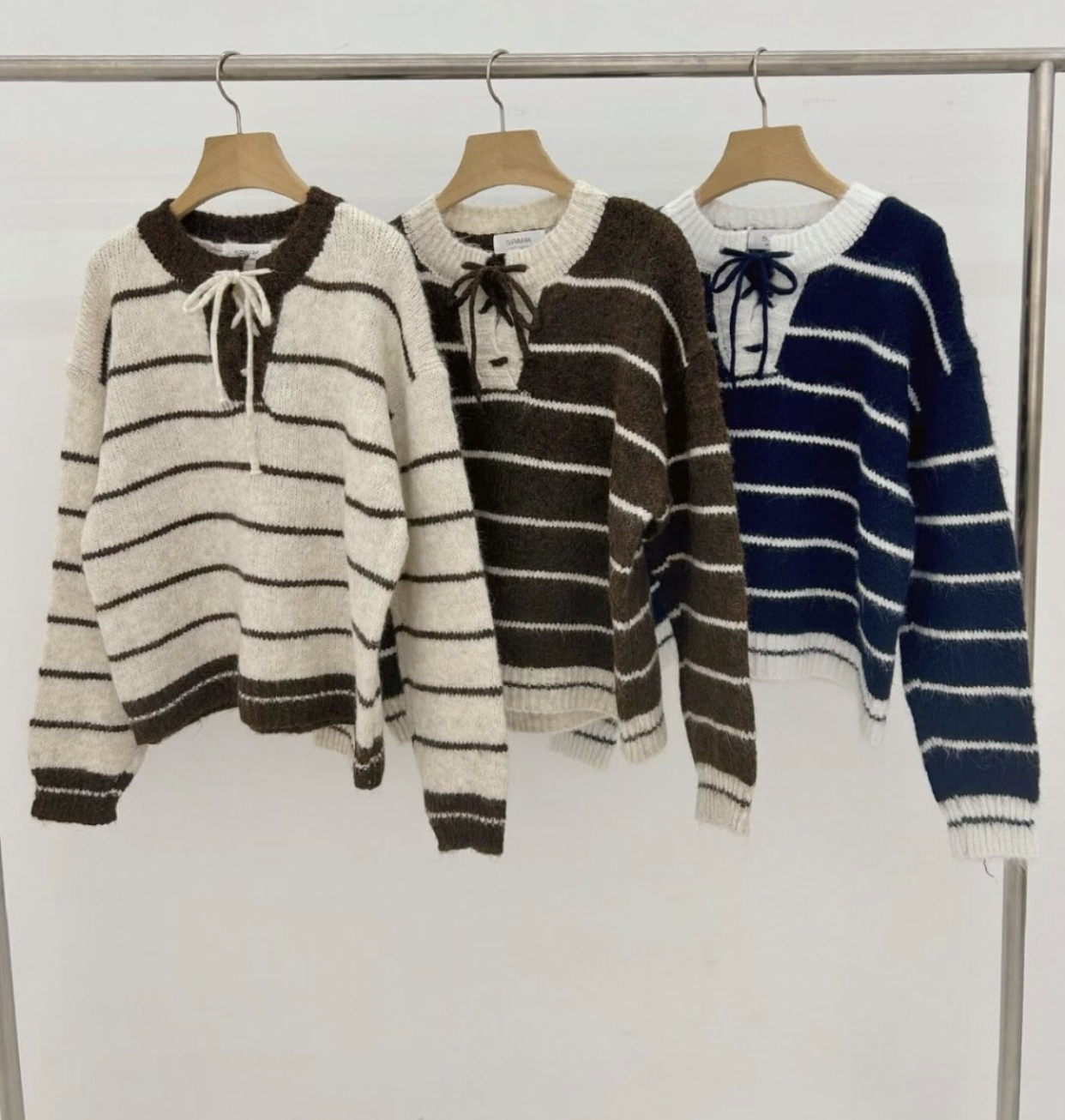 SPARK東大門㊣實拍女裝新款時尚熱賣人氣職業真品針織衫開衫SPARK針織衫圖色3左三色