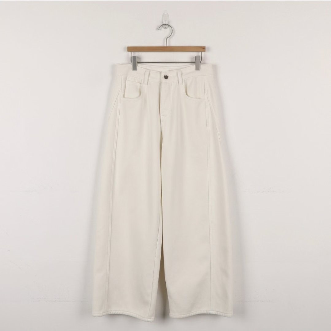 SPARK東大門㊣代購女士新品25秋冬職業人氣休閑牛仔褲抓絨鏤空SPARK牛仔褲圖色3