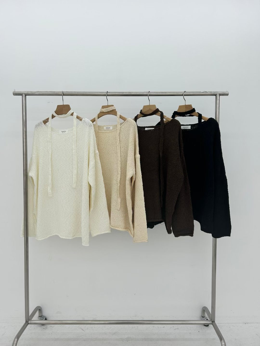 SPARK東大門㊣直郵女士新款休閑推薦人氣25秋冬針織衫含脖帶圍巾SPARK針織衫圖色4左四色