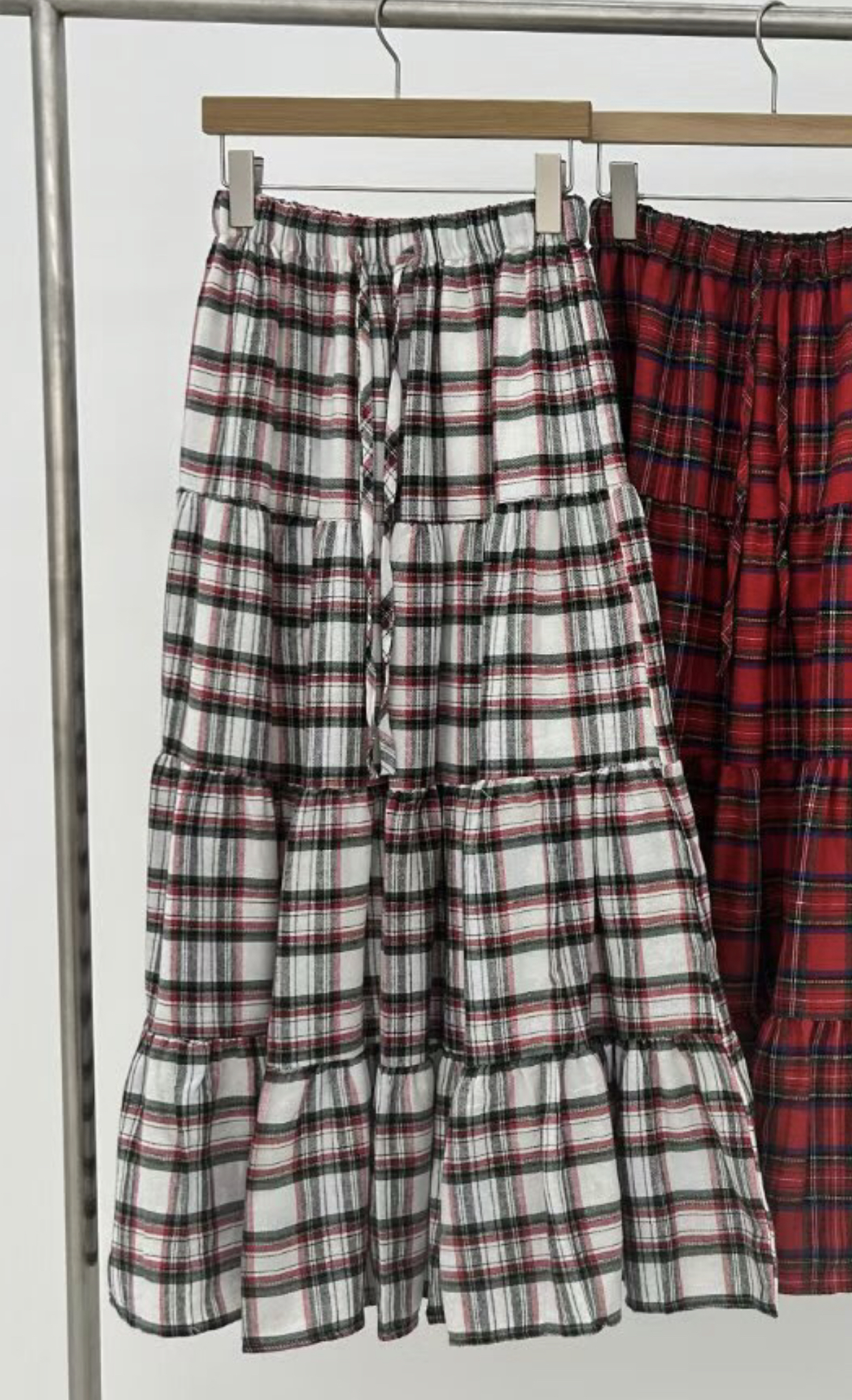 SPARK東大門㊣直郵女士新款時尚人氣休閑熱賣推薦25秋冬長裙格紋SPARK長裙圖色1