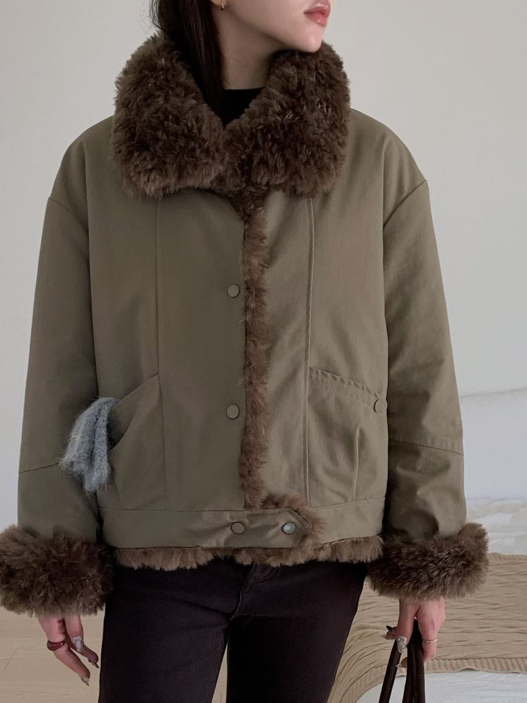 SPARK東大門㊣代購女士新款推薦人氣25秋冬熱賣職業真品夾克SPARK夾克圖色1