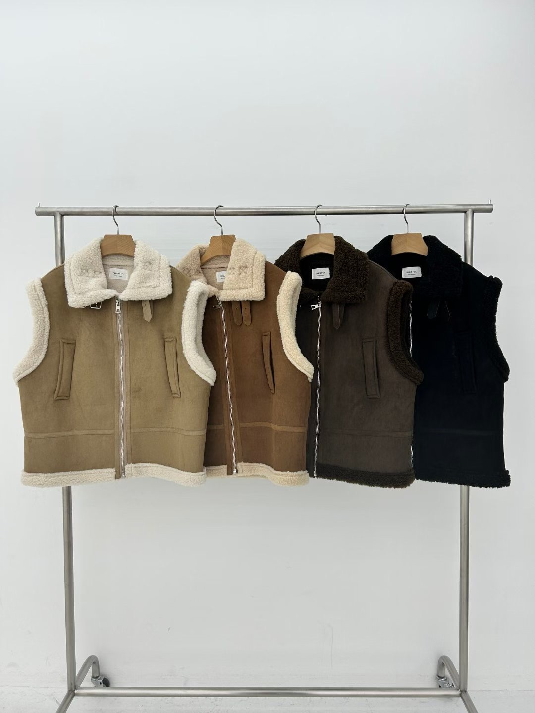 SPARK東大門㊣代購女士新品職業人氣時尚休閑推薦熱賣馬甲高領SPARK馬甲圖色3左三色