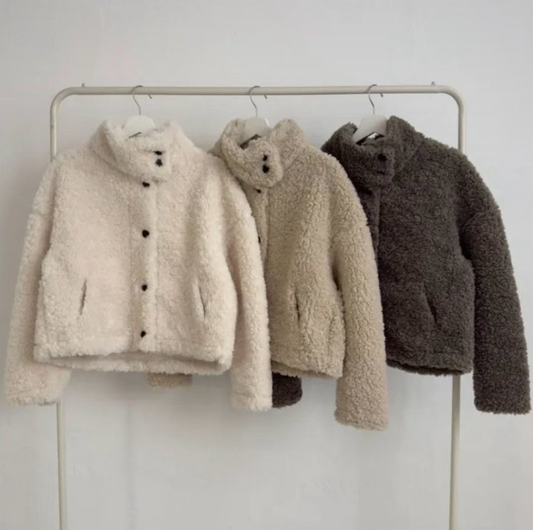 SPARK東大門㊣代購女裝新款休閑時尚人氣25秋冬推薦夾克高領SPARK夾克圖色2左二色