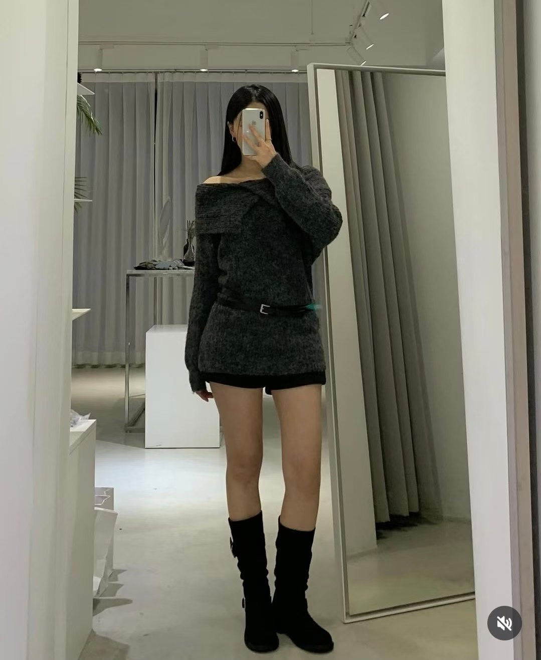 SPARK東大門㊣直郵女士新款時尚25秋冬休閑針織衫不含腰帶雙面SPARK針織衫圖色2