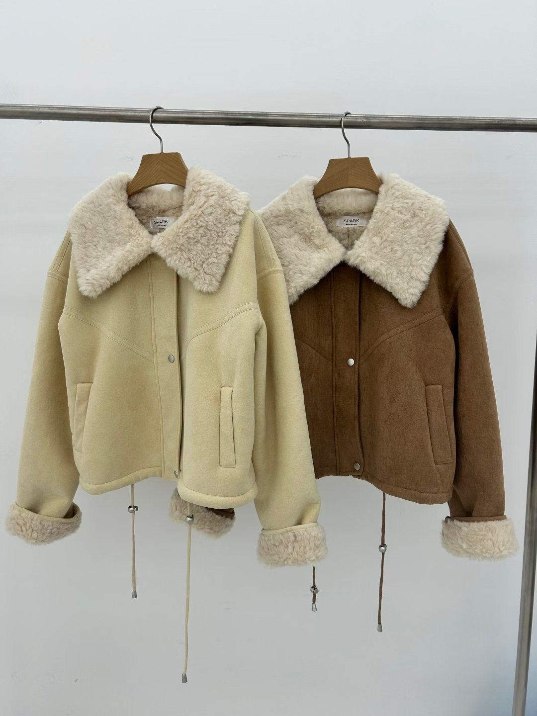 SPARK韓國代購㊣女士新品休閑熱賣人氣真品職業25秋冬推薦夾克SPARK夾克圖色2左二色