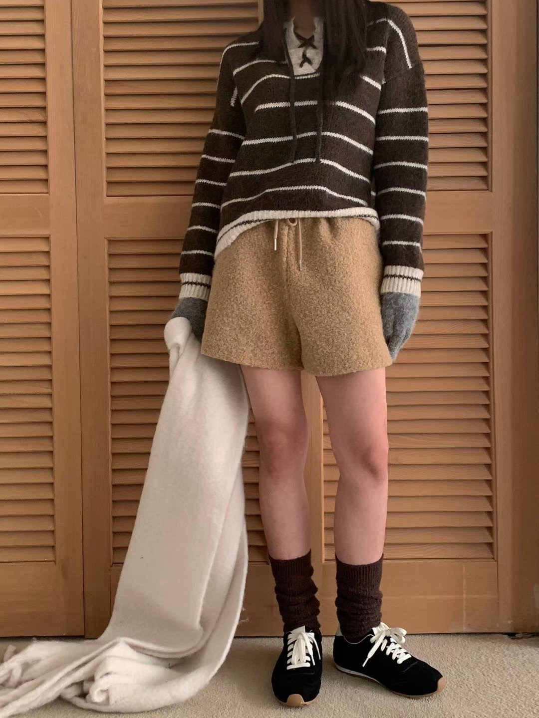 SPARK韓國代購㊣女士新款職業真品推薦人氣熱賣25秋冬休閑短褲SPARK短褲圖色2