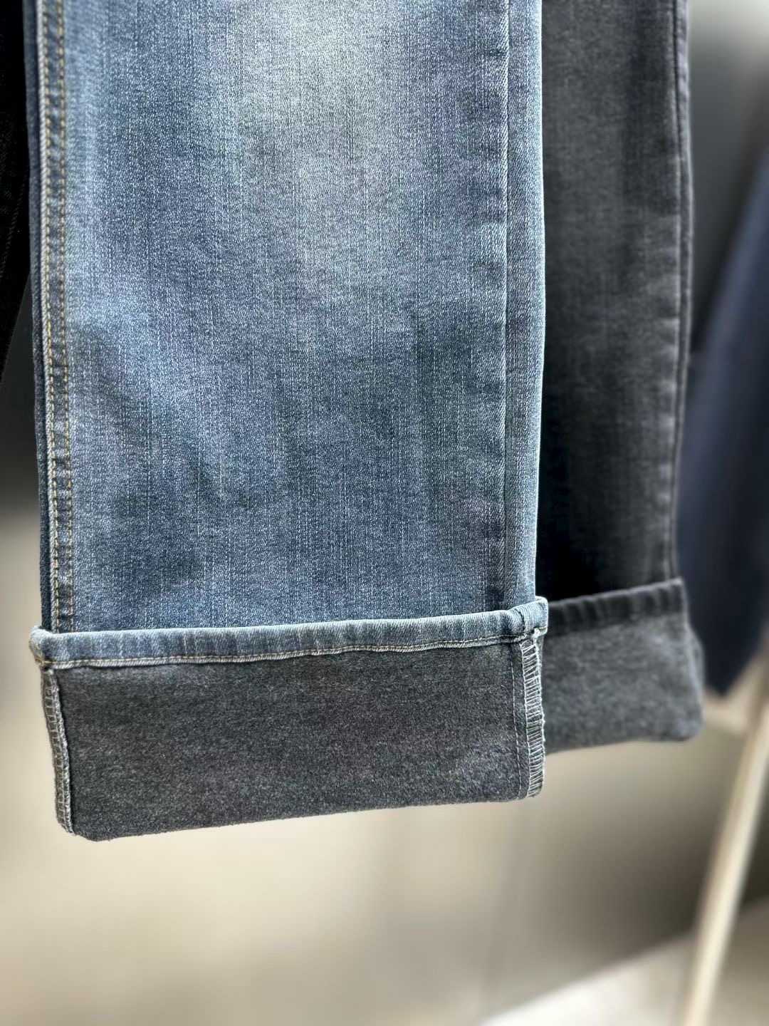 INDIGO-인디고-T東大門㊣實拍女裝新款推薦休閑牛仔褲拉絨INDIGO牛仔褲