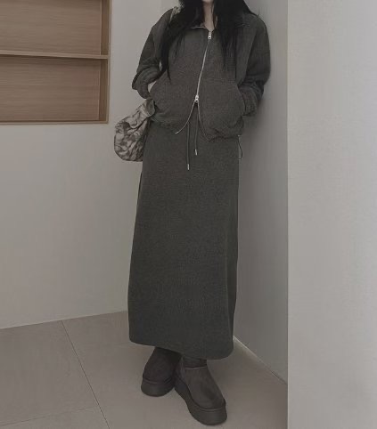 T.BLOSSOM韓國代購㊣女裝新款時尚真品熱賣人氣休閑25秋冬長裙T.BLOSSOM長裙