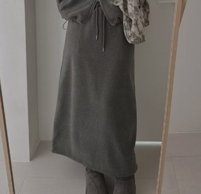 T.BLOSSOM韓國代購㊣女裝新款時尚真品熱賣人氣休閑25秋冬長裙T.BLOSSOM長裙圖色1