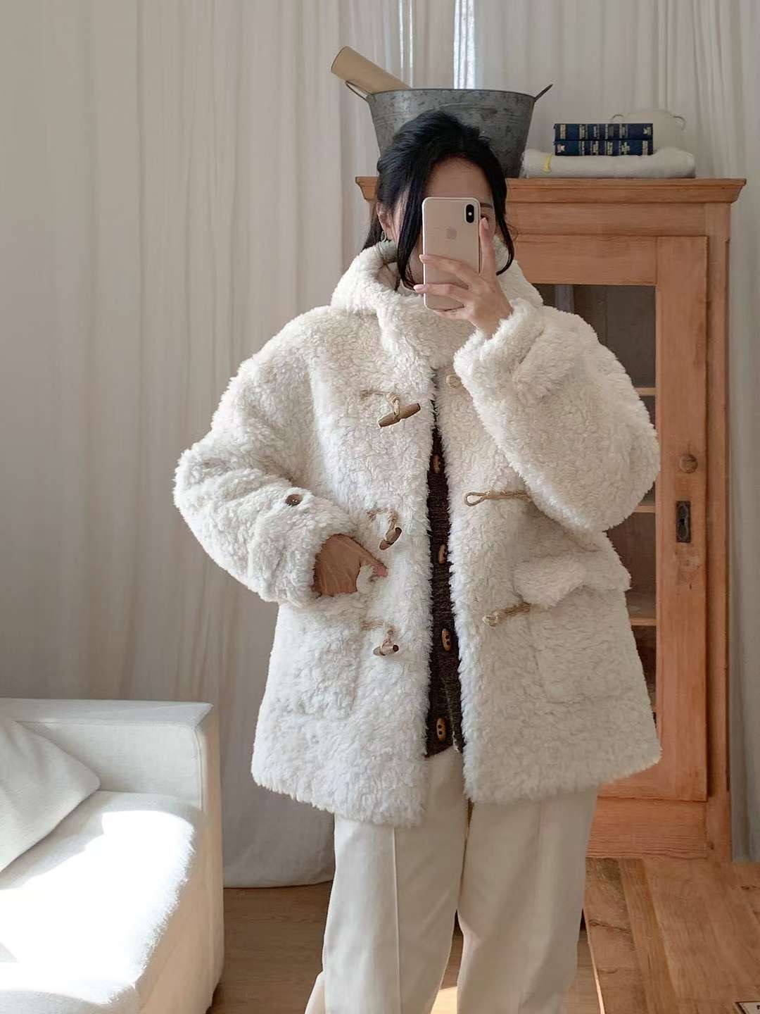 T.BLOSSOM東大門㊣實拍女裝新款時尚25秋冬中長款大衣羊毛T.BLOSSOM中長款大衣