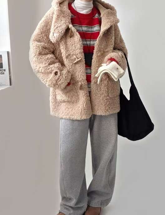 T.BLOSSOM東大門㊣實拍女裝新款時尚25秋冬中長款大衣羊毛T.BLOSSOM中長款大衣圖色2