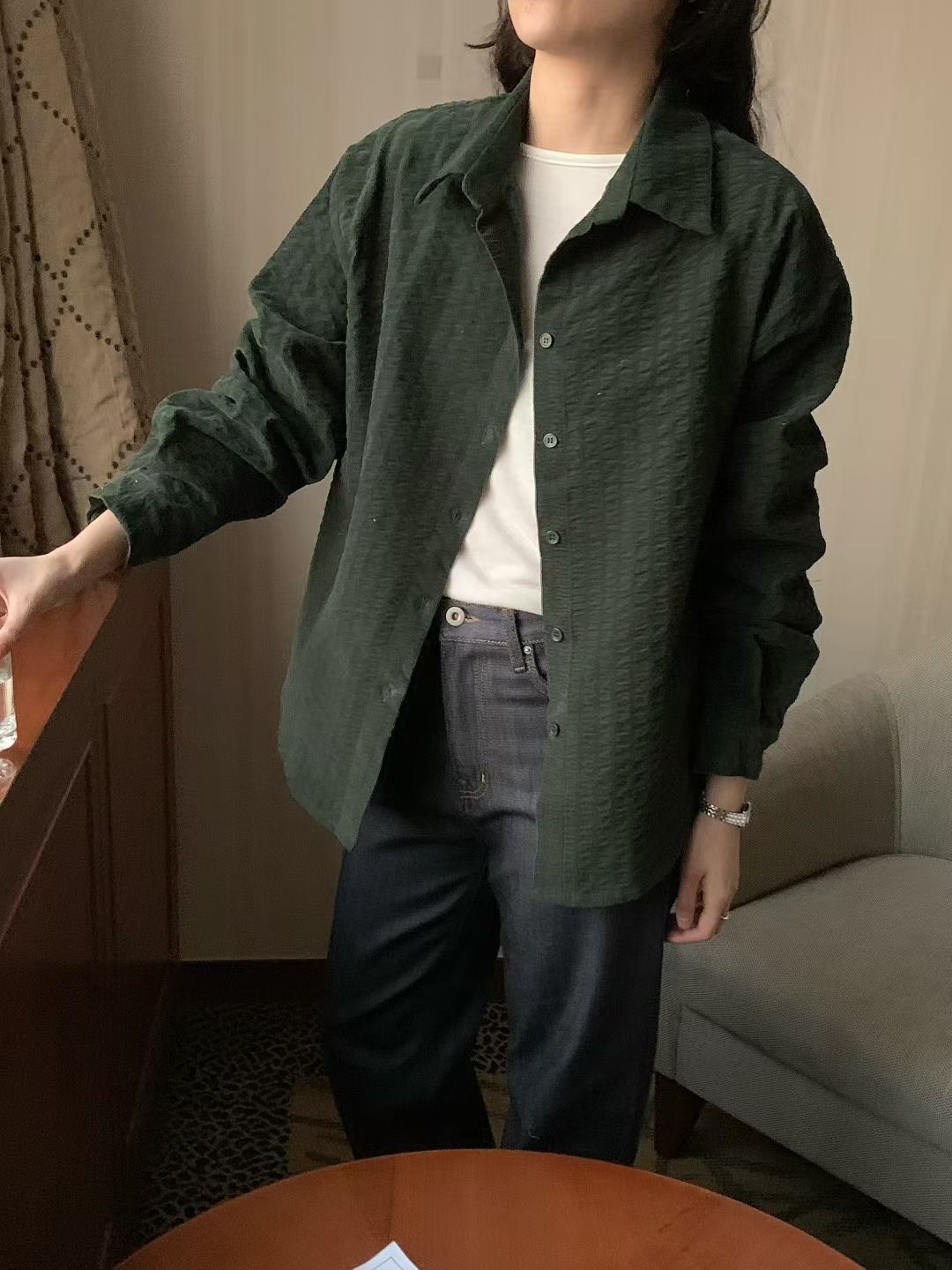 COMMA-콤마-T東大門㊣實拍女士新品熱賣人氣25秋冬襯衫蕾絲衫COMMA襯衫/蕾絲衫圖色1