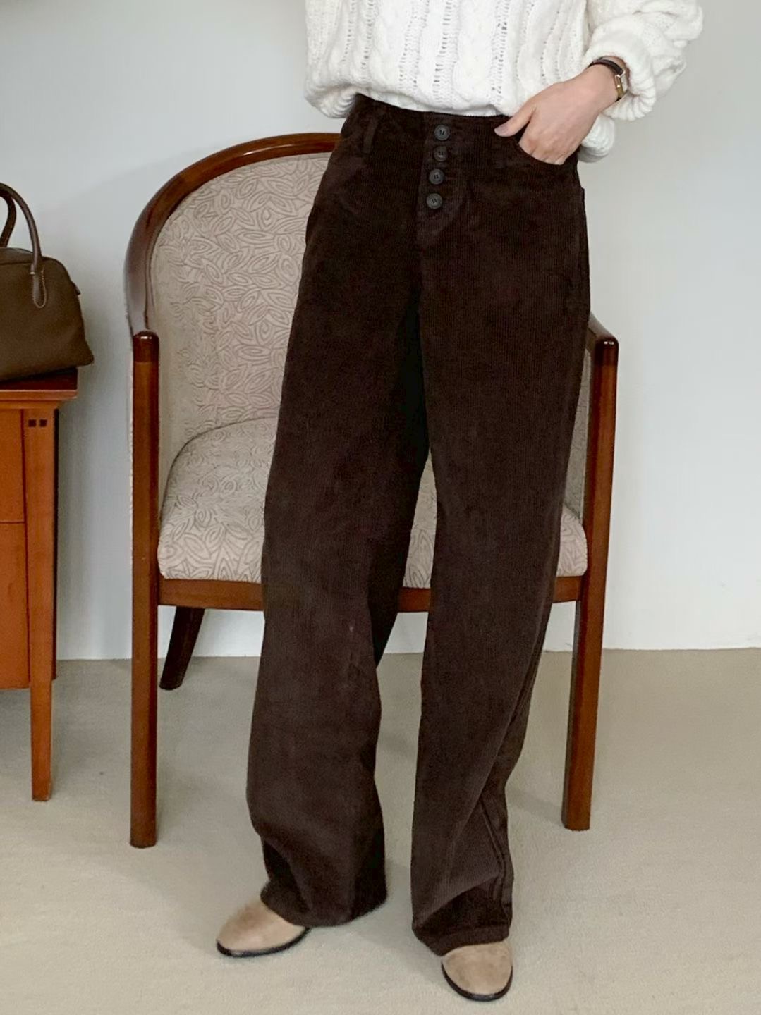 INDIGO-인디고-T韓國代購㊣女士新款人氣休閑25秋冬牛仔褲INDIGO牛仔褲圖色3