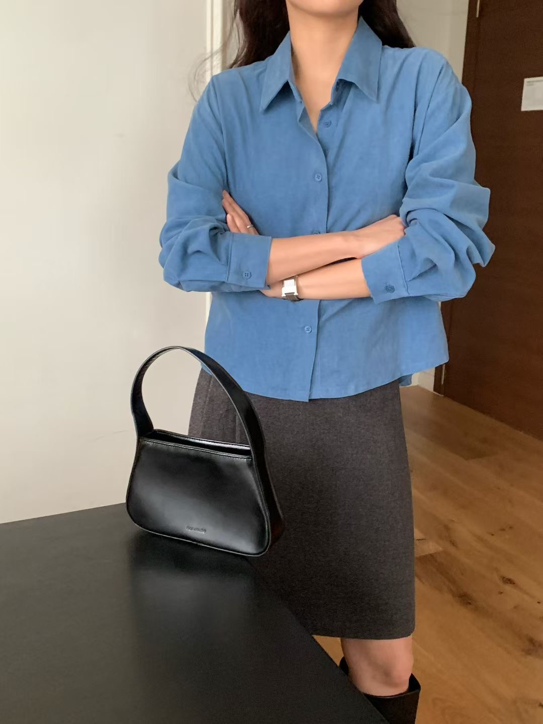 COMMA-콤마-T韓國直郵㊣女士新品真品推薦25秋冬襯衫蕾絲衫COMMA襯衫/蕾絲衫圖色1