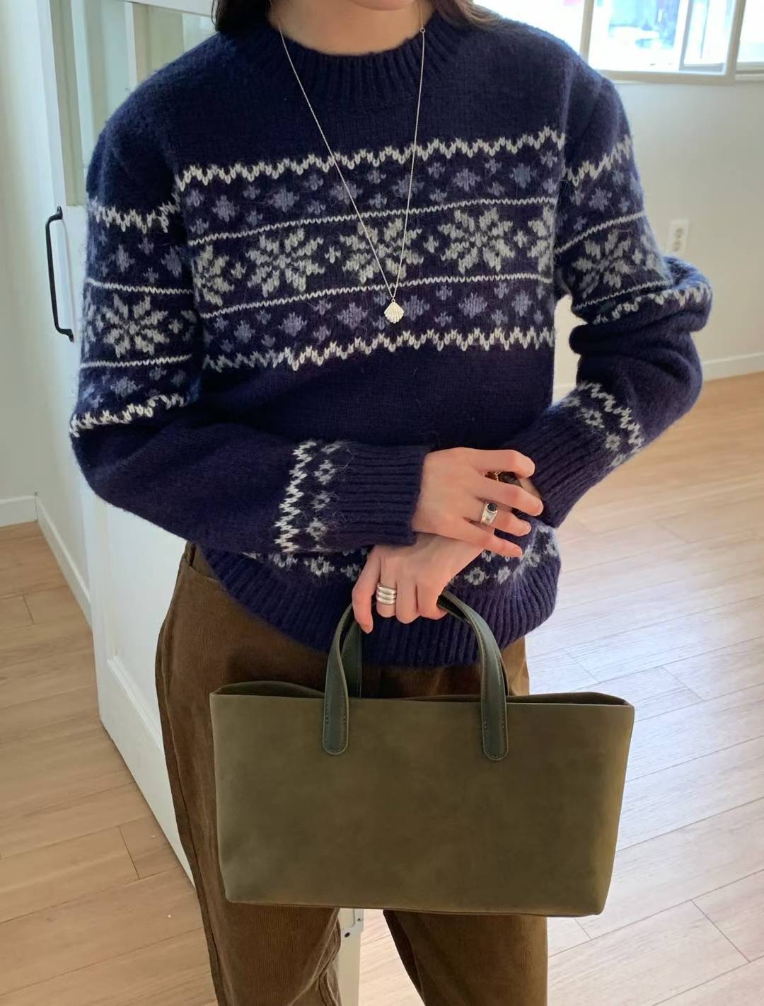 AREING韓國代購㊣女裝新品職業真品熱賣人氣25秋冬時尚針織衫AREING針織衫圖色1