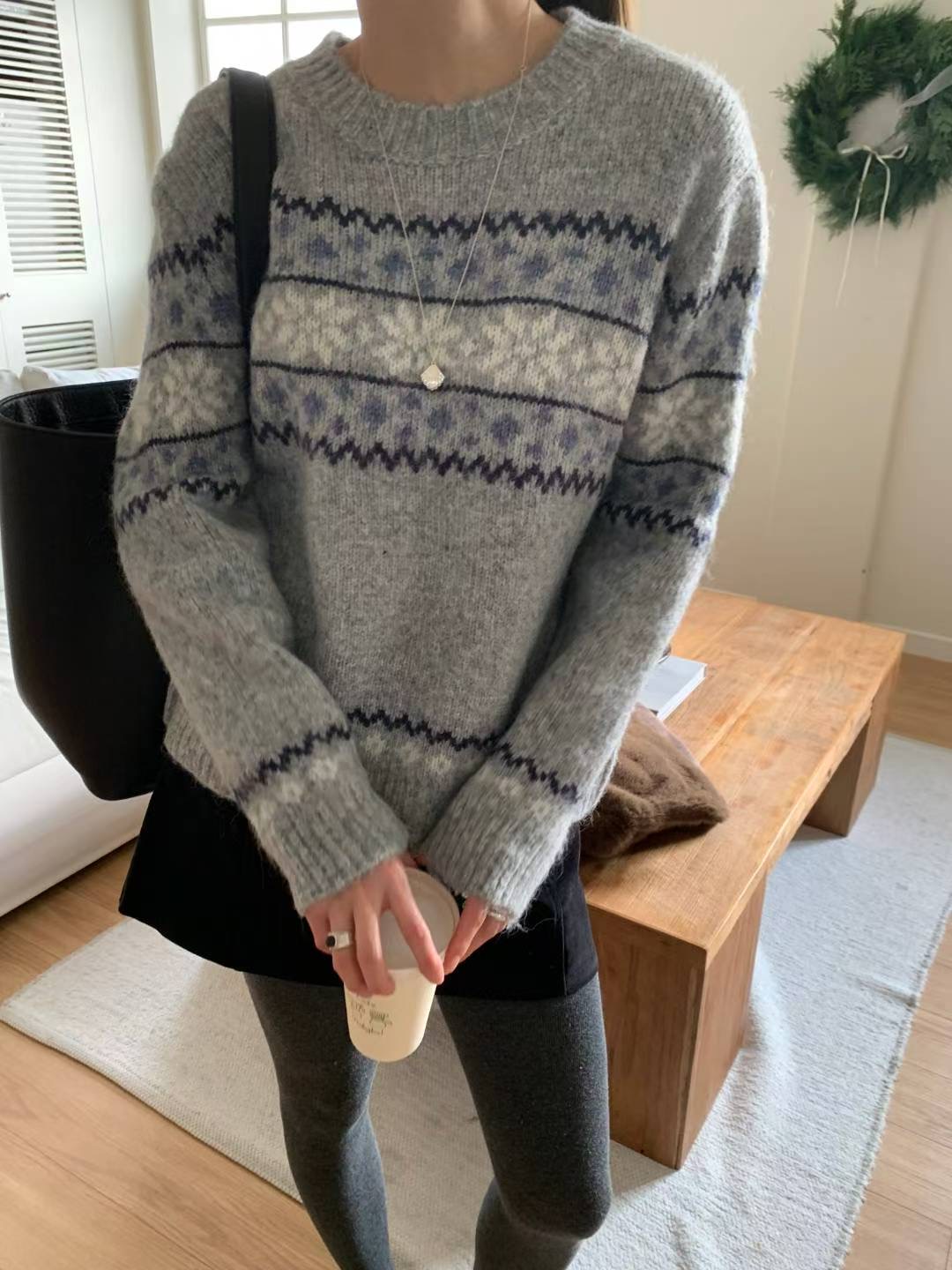 AREING韓國代購㊣女裝新品職業真品熱賣人氣25秋冬時尚針織衫AREING針織衫圖色2