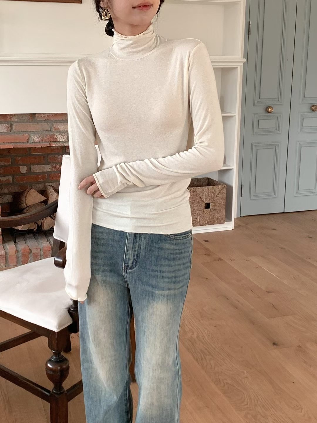 T.BLOSSOM東大門㊣代購女士新品熱賣人氣真品25秋冬長袖T恤T.BLOSSOM長袖T恤圖色4