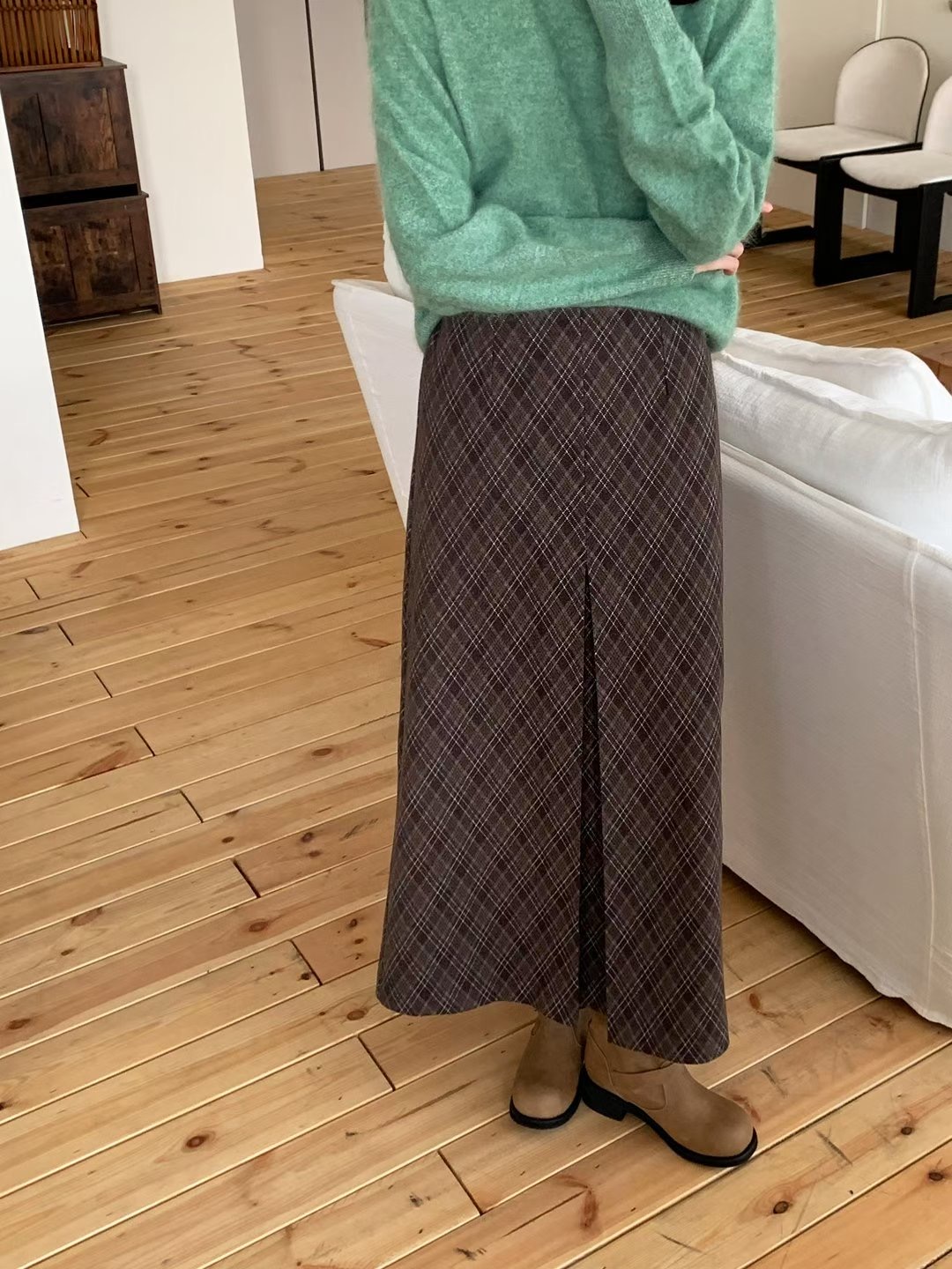 T.BLOSSOM韓國直郵㊣女裝新品職業熱賣人氣時尚25秋冬長裙T.BLOSSOM長裙圖色1