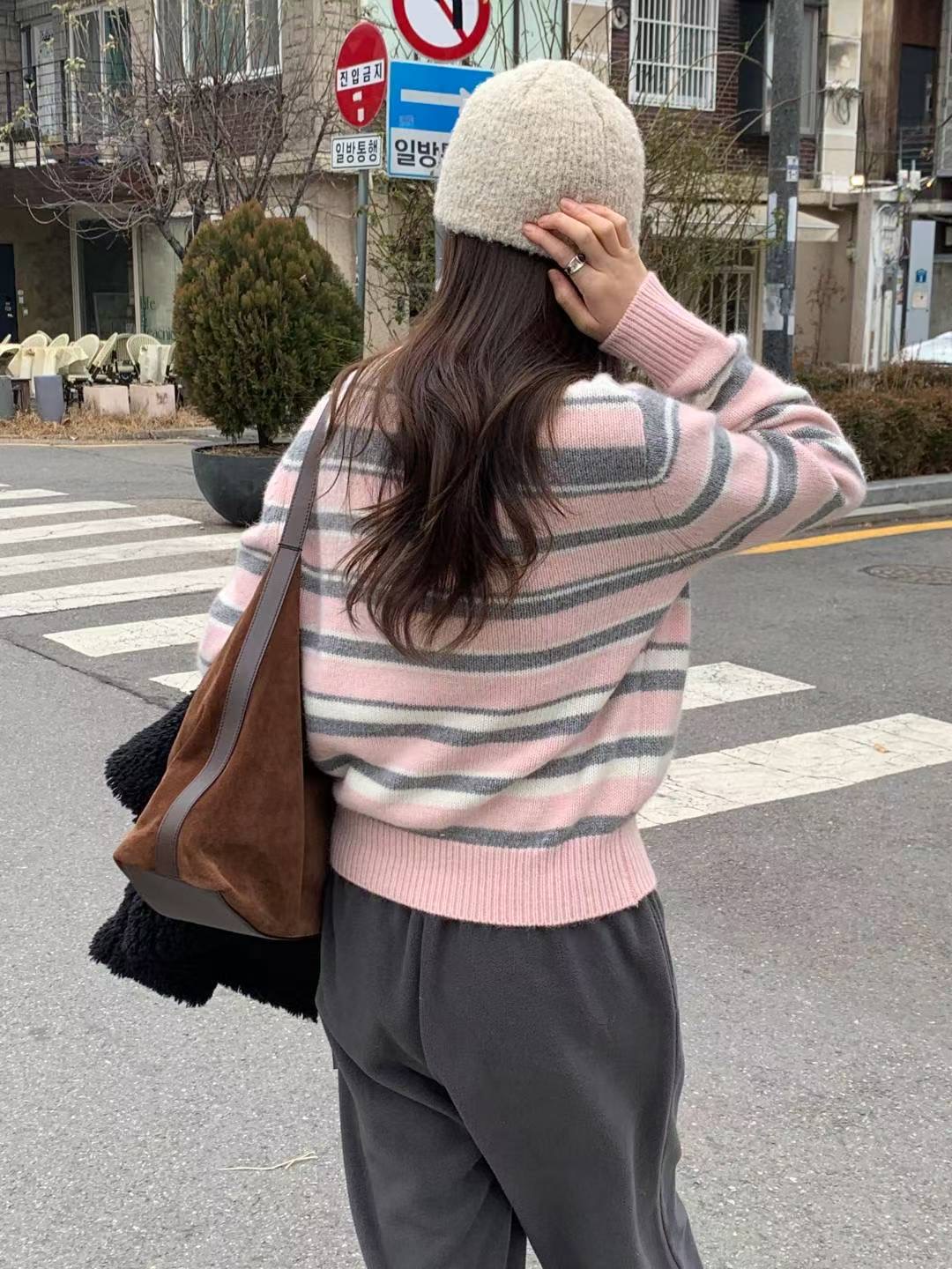 AREING韓國直郵㊣女士新款推薦真品人氣時尚熱賣25秋冬針織衫AREING針織衫