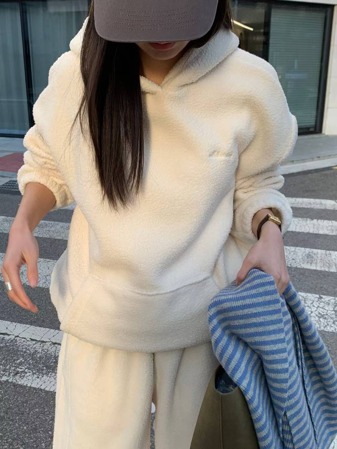 AREING東大門㊣代購女裝新品休閑時尚真品熱賣套裝連帽衫套裝AREING套裝