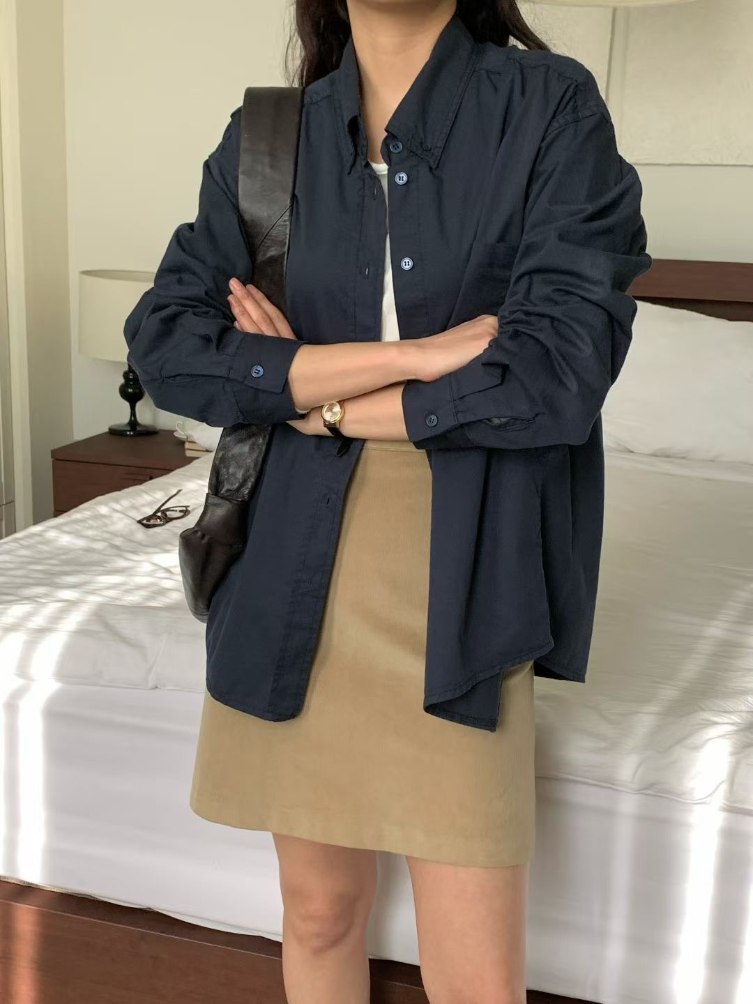 COMMA-콤마-T韓國代購㊣女裝新品人氣25秋冬襯衫蕾絲衫柔軟COMMA襯衫/蕾絲衫圖色1