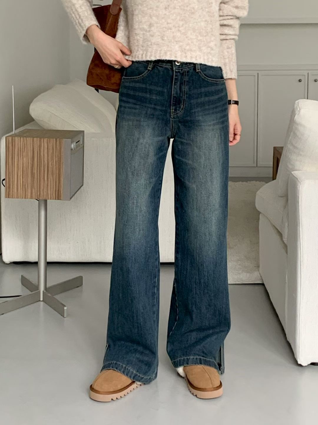 INDIGO-인디고-T韓國代購㊣女裝新款真品休閑人氣熱賣牛仔褲INDIGO牛仔褲圖色2