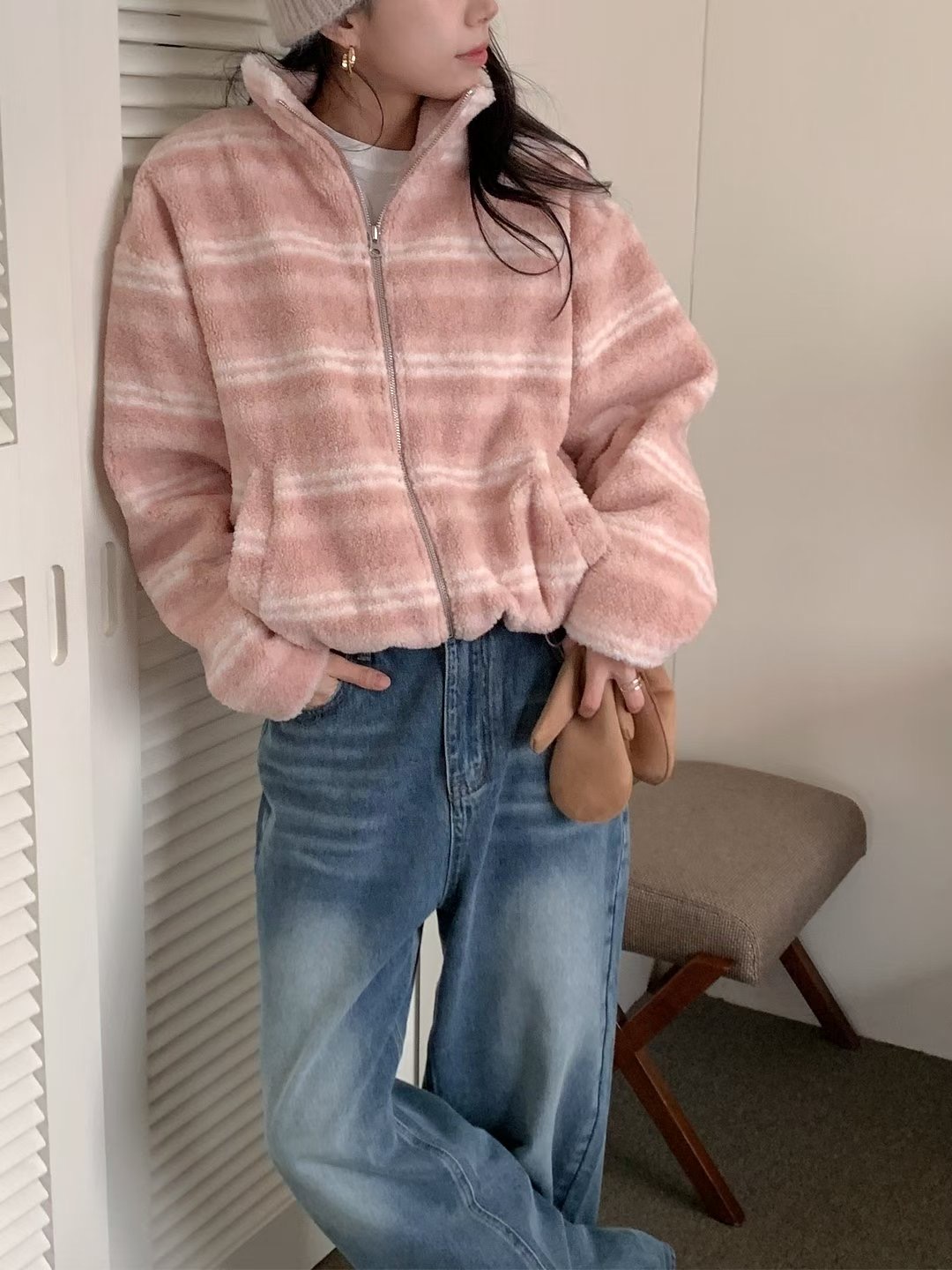 T.BLOSSOM東大門㊣直郵女士新品時尚真品人氣25秋冬休閑夾克T.BLOSSOM夾克