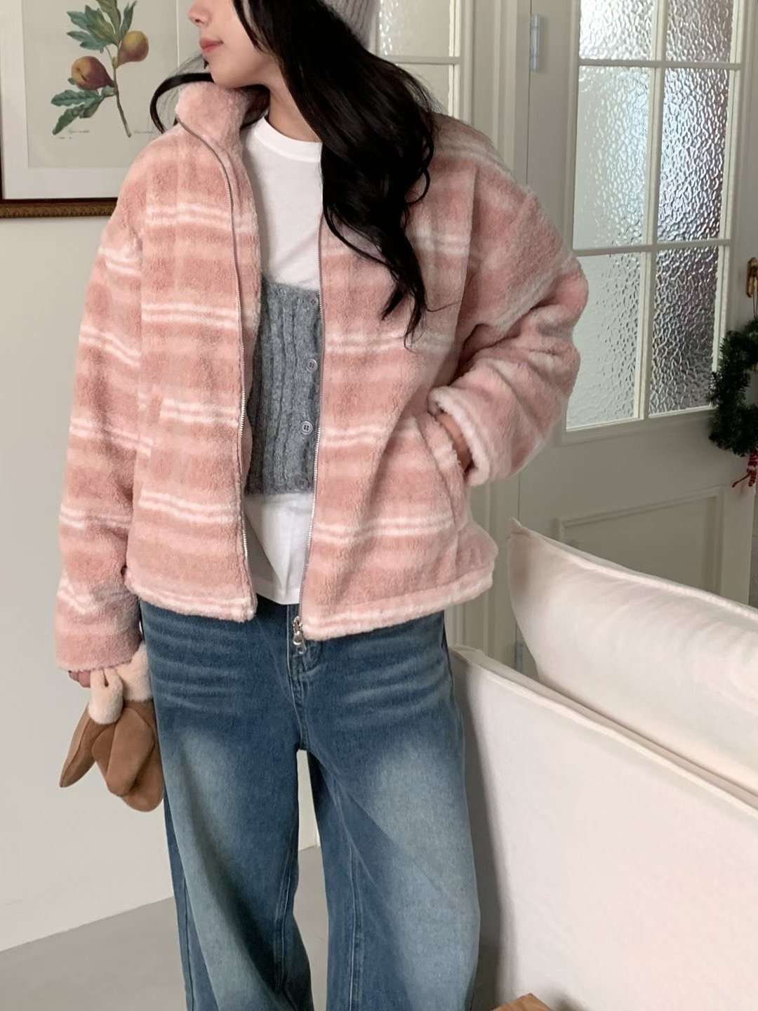 T.BLOSSOM東大門㊣直郵女士新品時尚真品人氣25秋冬休閑夾克T.BLOSSOM夾克圖色1