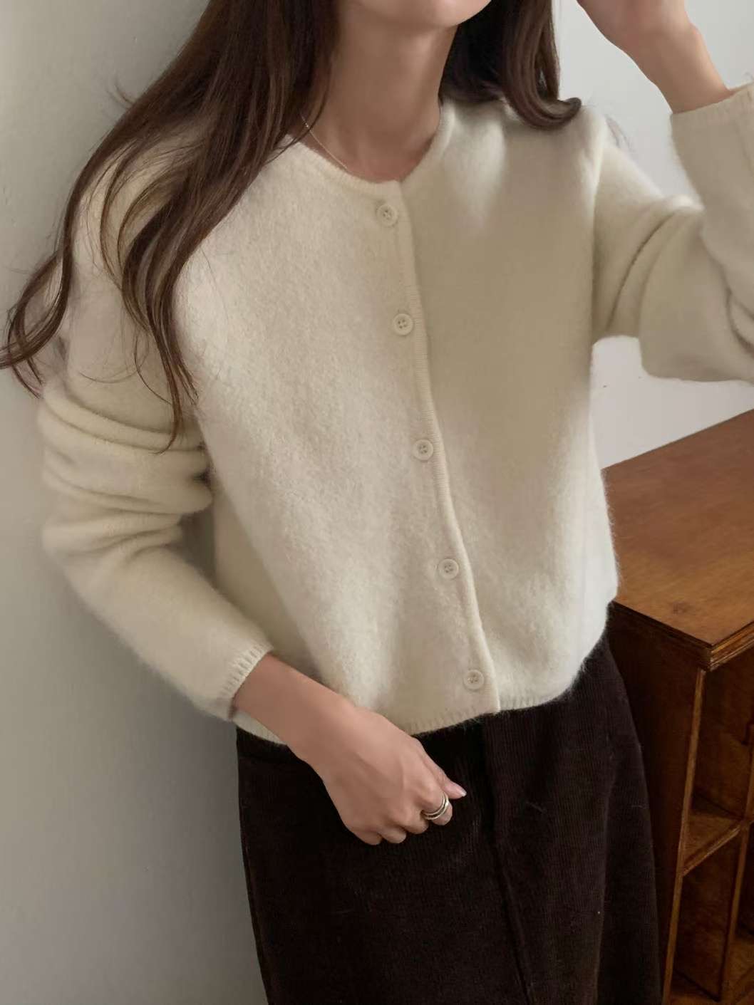 T.BLOSSOM東大門㊣代購女士新款時尚熱賣真品針織衫開襟衫T.BLOSSOM針織衫圖色2