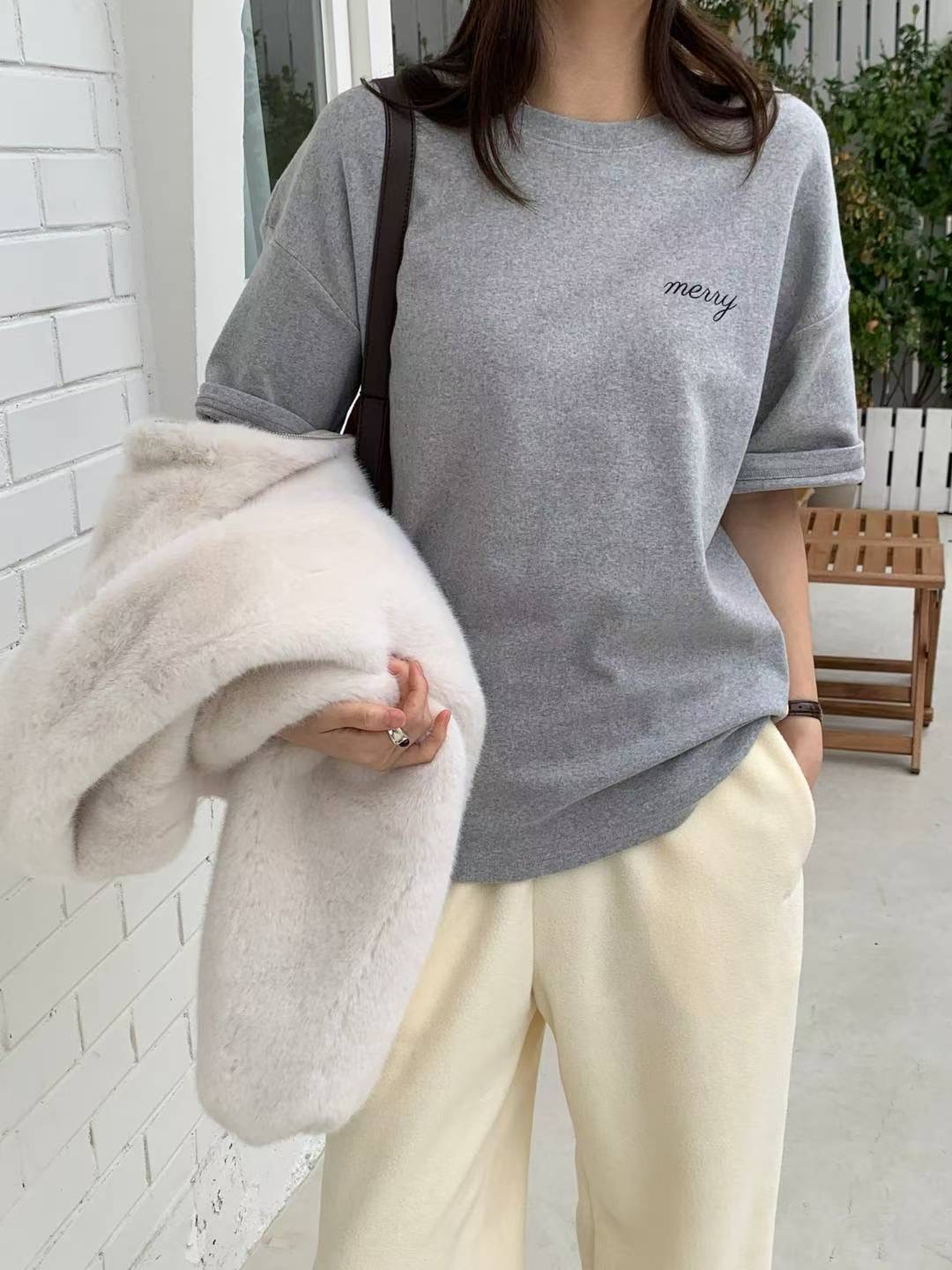 AREING東大門㊣代購女士新款人氣25秋冬推薦職業時尚真品T恤AREINGT恤圖色1