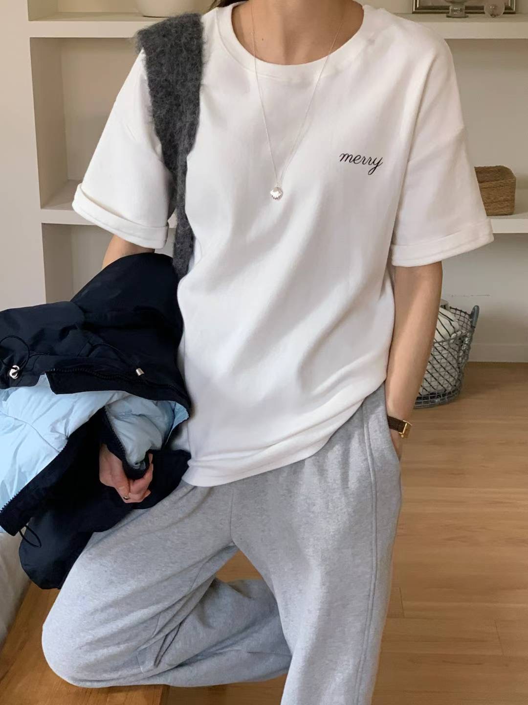 AREING東大門㊣代購女士新款人氣25秋冬推薦職業時尚真品T恤AREINGT恤圖色2