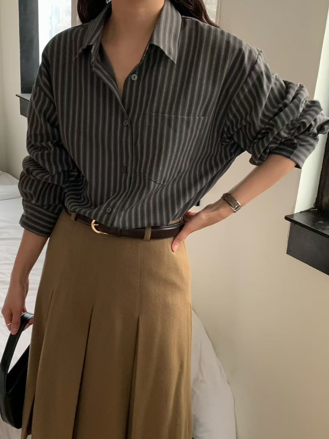 COMMA-콤마-T韓國直郵㊣女裝新品職業推薦25秋冬襯衫蕾絲衫COMMA襯衫/蕾絲衫圖色2