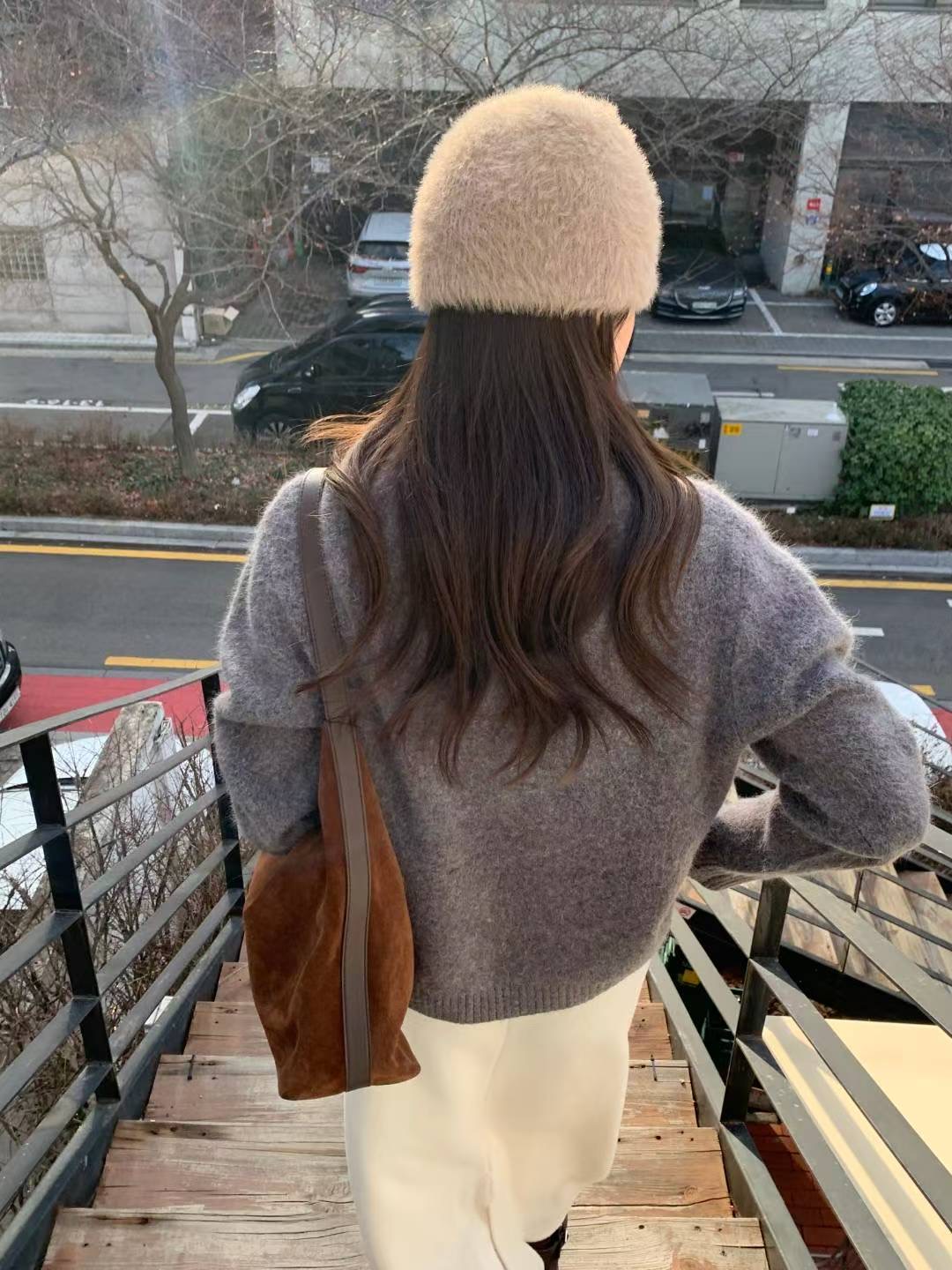 AREING韓國代購㊣女士新款休閑職業25秋冬人氣熱賣針織衫高領AREING針織衫