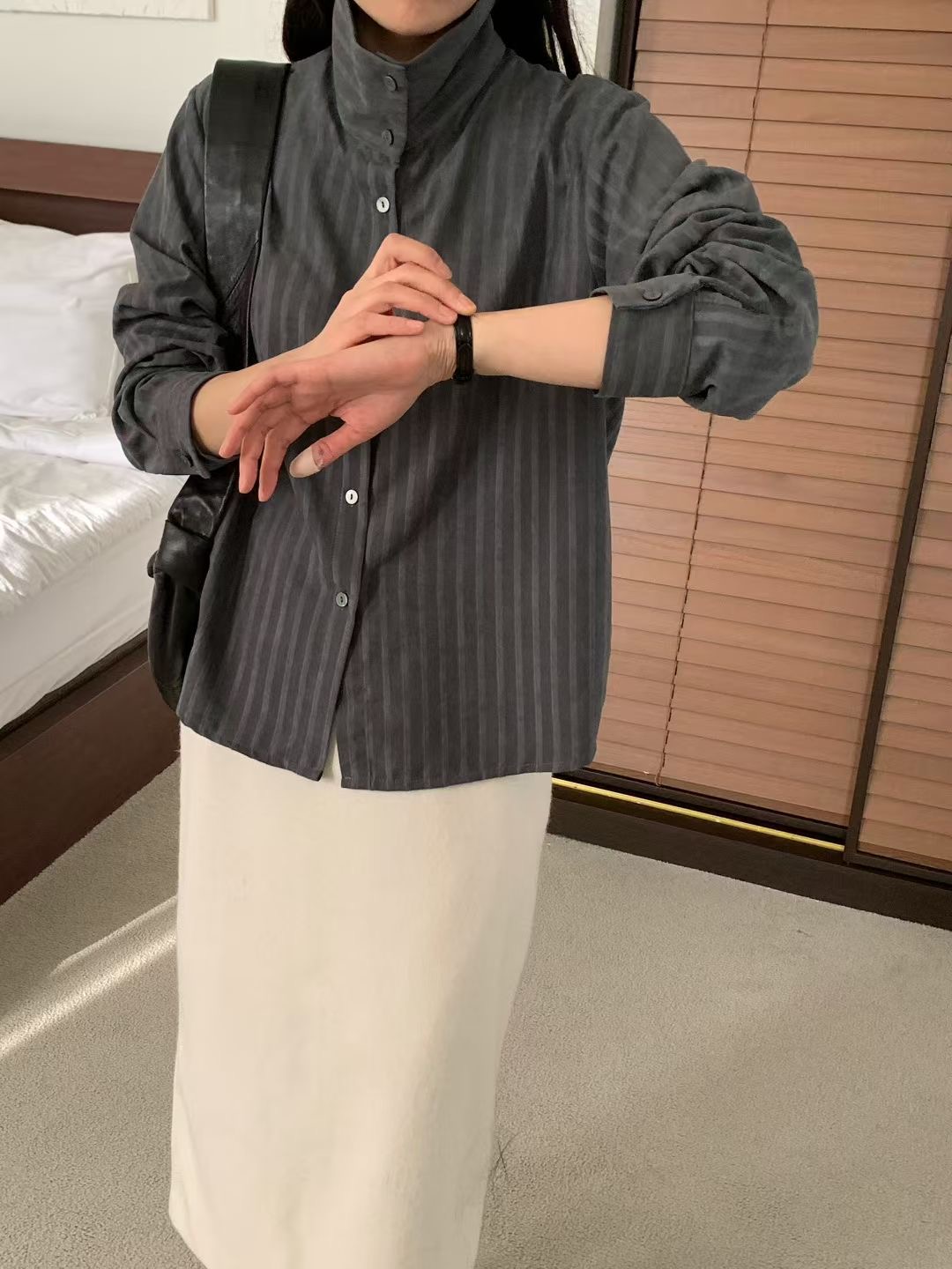 COMMA-콤마-T韓國代購㊣女士新品推薦25秋冬職業襯衫蕾絲衫COMMA襯衫/蕾絲衫圖色1