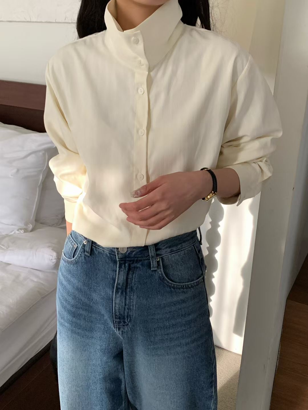 COMMA-콤마-T韓國代購㊣女士新品推薦25秋冬職業襯衫蕾絲衫COMMA襯衫/蕾絲衫圖色2