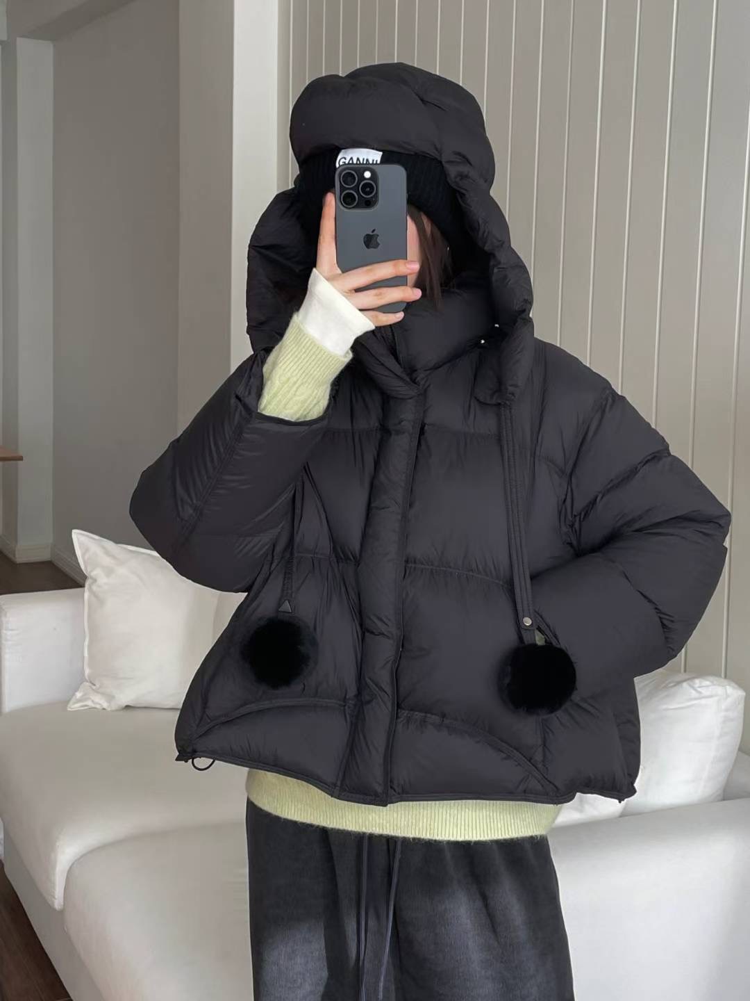 L.REWIND韓國直郵㊣女士新款休閑職業真品人氣25秋冬短款羽絨服L.REWIND短款羽絨服