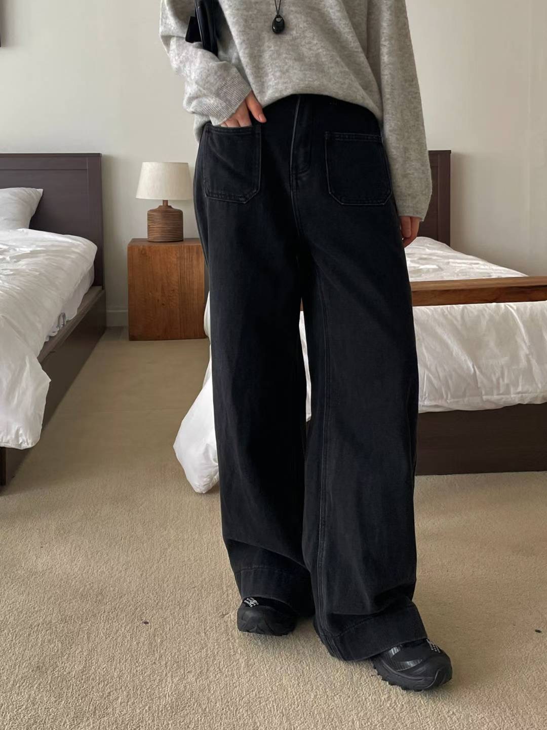 L.REWIND東大門㊣直郵女士新品真品職業熱賣推薦牛仔褲口袋L.REWIND牛仔褲圖色2