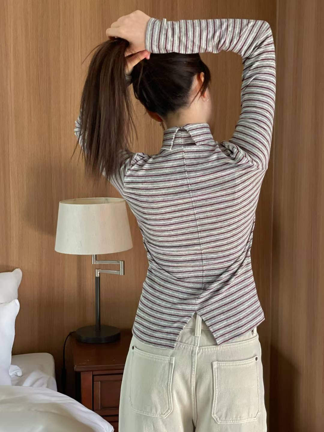 L.REWIND東大門㊣直郵女裝新品25秋冬職業推薦熱賣長袖T恤L.REWIND長袖T恤