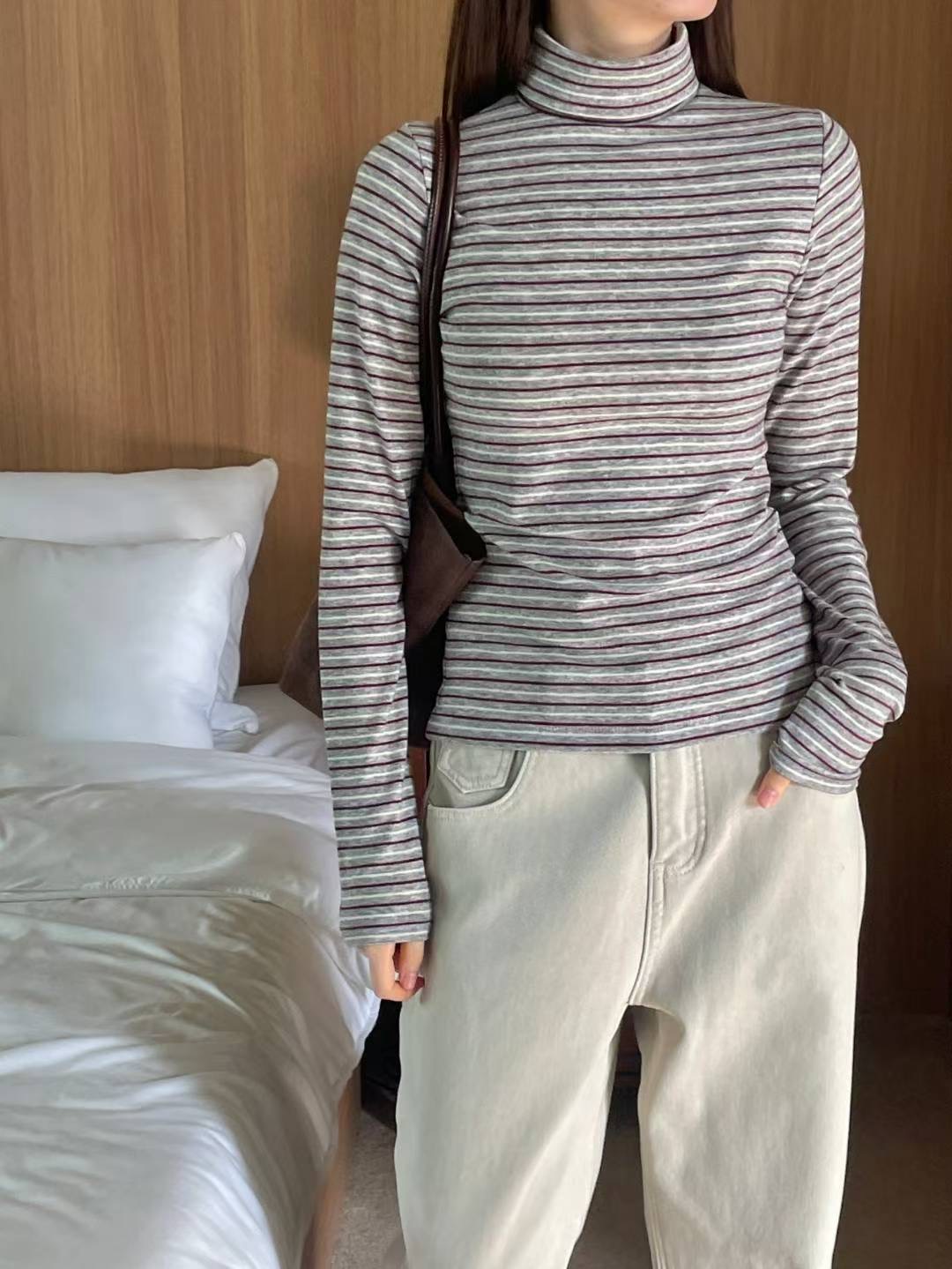 L.REWIND東大門㊣直郵女裝新品25秋冬職業推薦熱賣長袖T恤L.REWIND長袖T恤圖色1