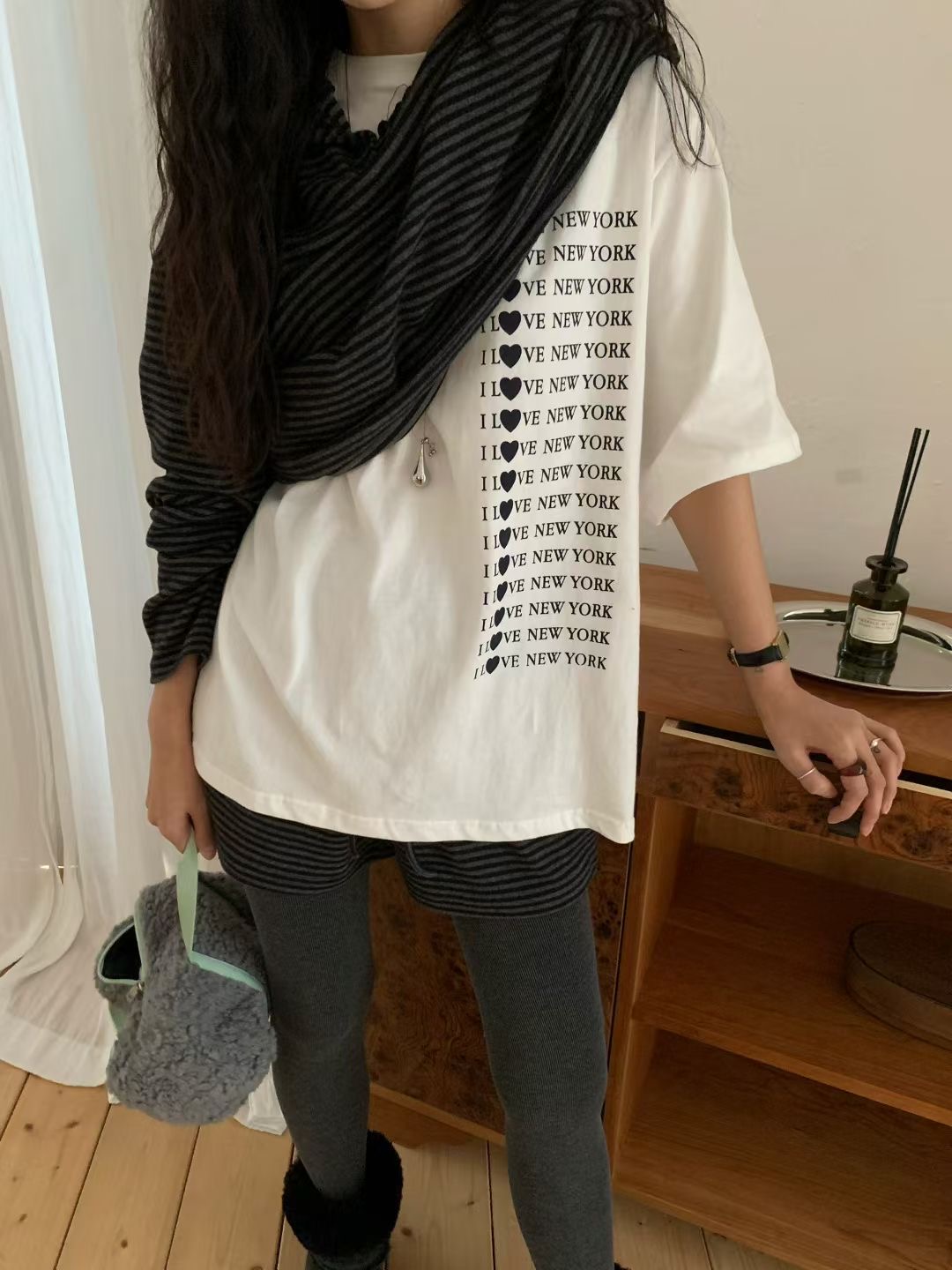 FEVER東大門㊣實拍女裝新款職業時尚休閑推薦25秋冬T恤抓絨FEVERT恤