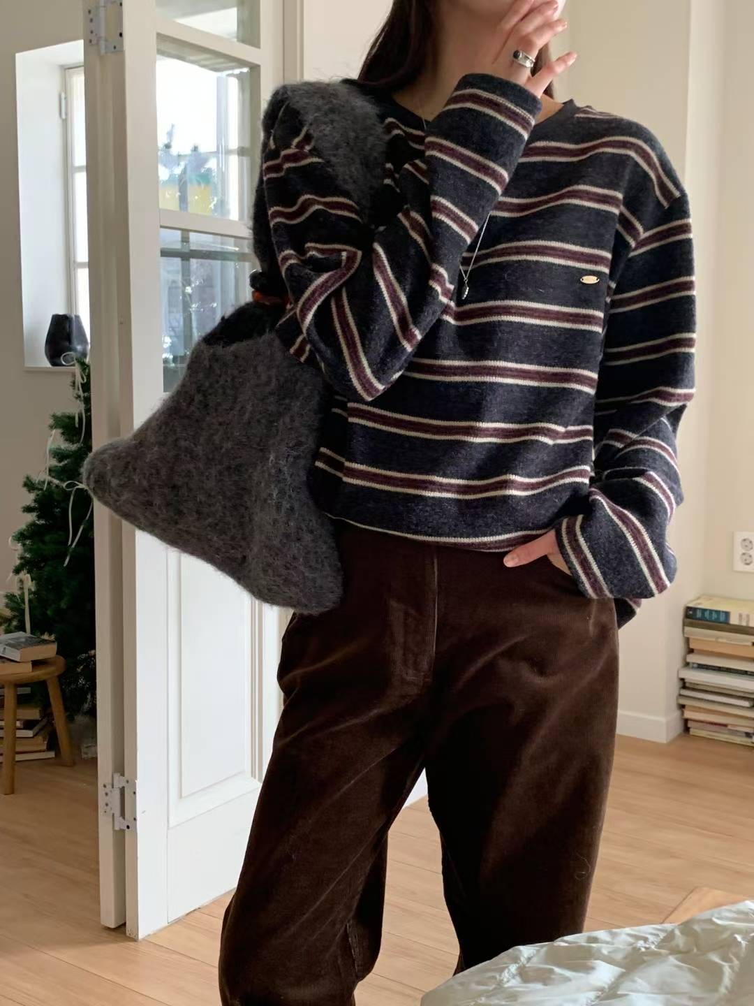 AREING東大門㊣代購女士新款人氣熱賣推薦25秋冬休閑長袖T恤AREING長袖T恤圖色1