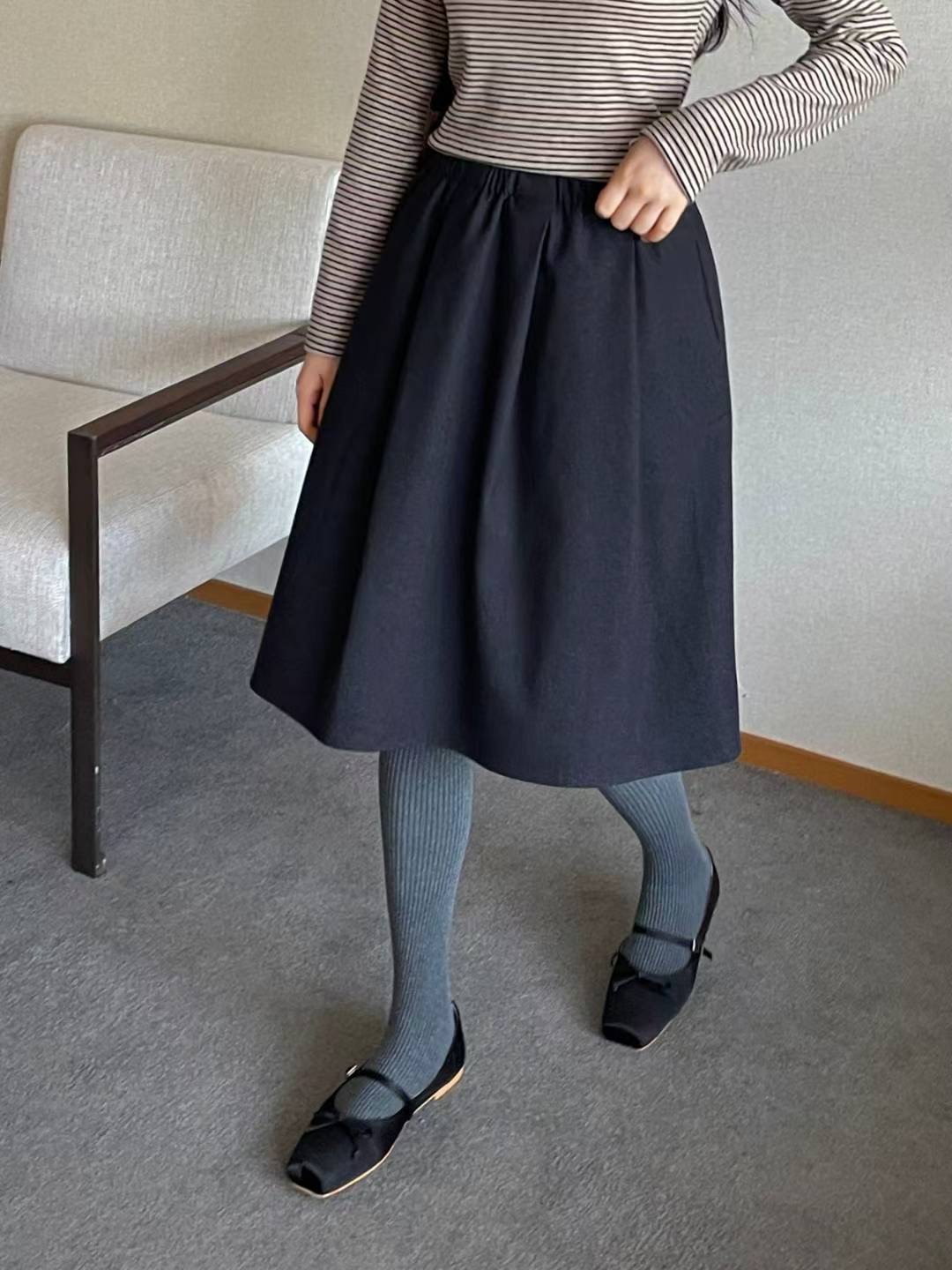 L.REWIND東大門㊣直郵女士新款真品25秋冬人氣半身裙中短裙L.REWIND半身裙/中短裙圖色1