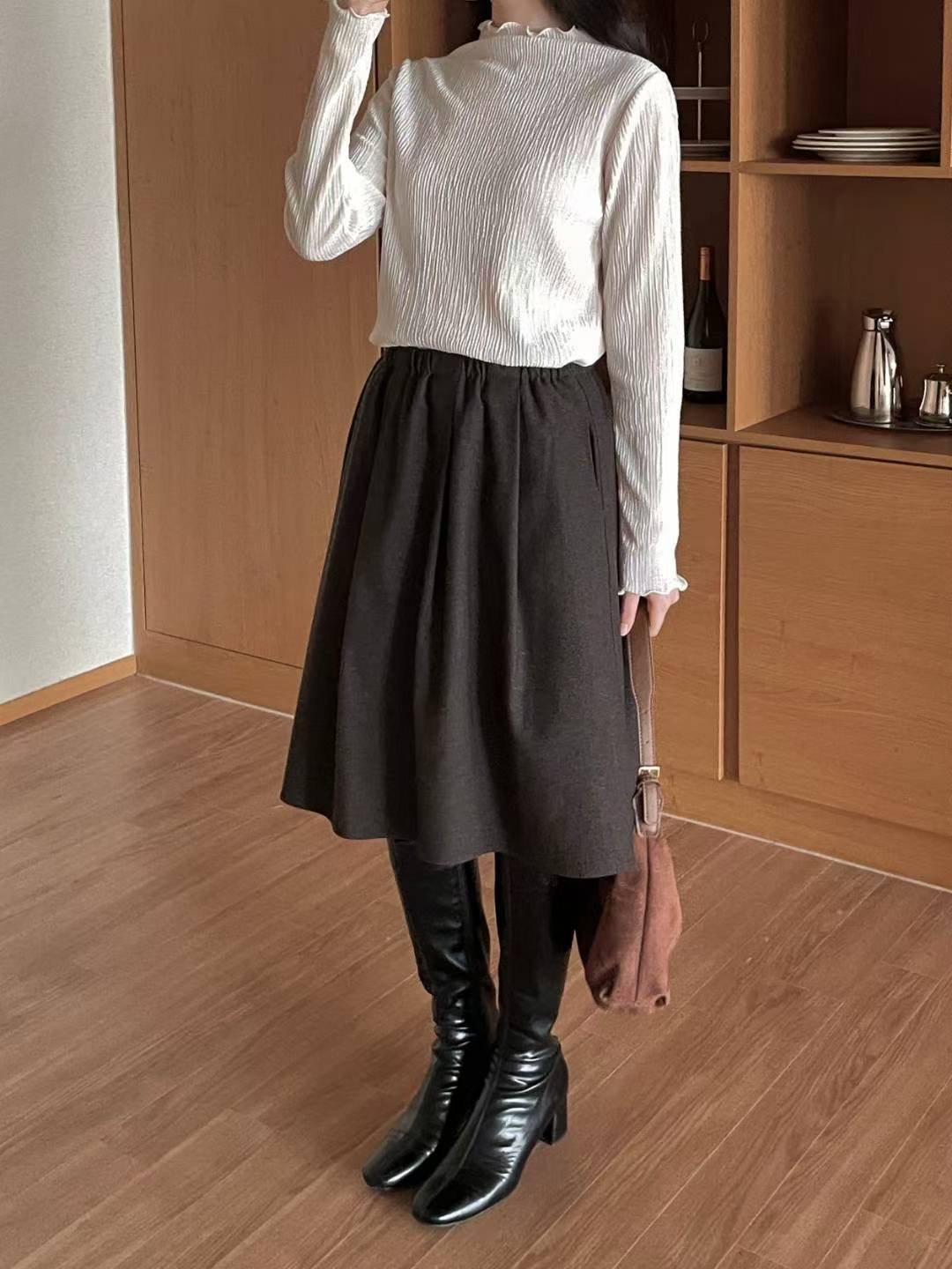 L.REWIND東大門㊣直郵女士新款真品25秋冬人氣半身裙中短裙L.REWIND半身裙/中短裙圖色2