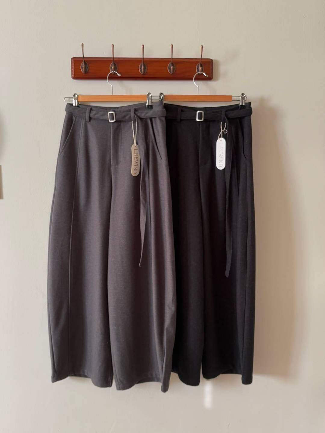 L.REWIND東大門㊣實拍女裝新款推薦25秋冬熱賣職業休閑褲羊毛L.REWIND休閑褲